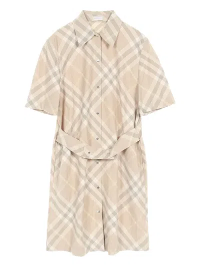 Pre-owned Burberry 2010s Nova-check Shirt Mini Dress