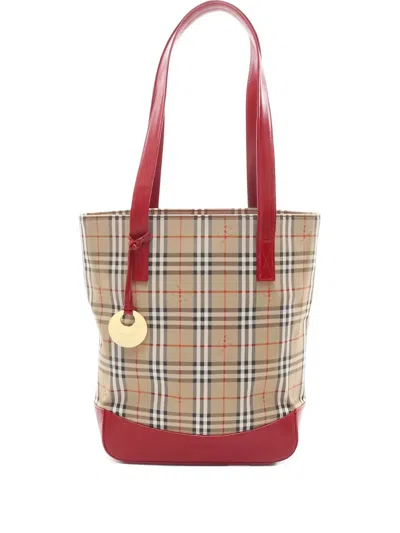 Pre-owned Burberry 2010s Nova Check Shoulder Bag In Neutral