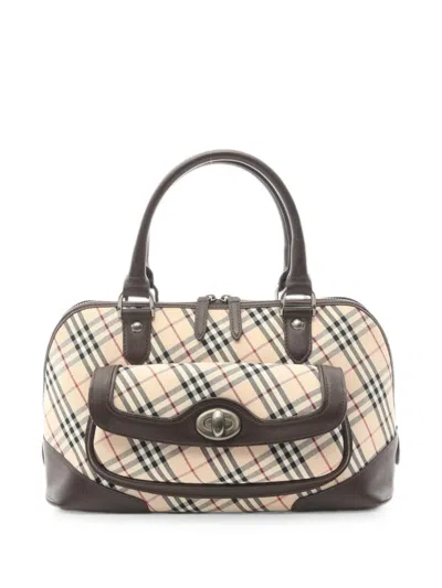 Pre-owned Burberry 2010s Nova Check Tote Bag In Neutral