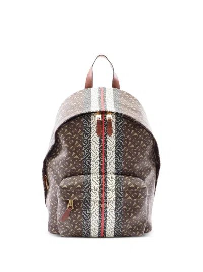 Pre-owned Burberry 2010s Tb Monogram Backpack In ブラウン
