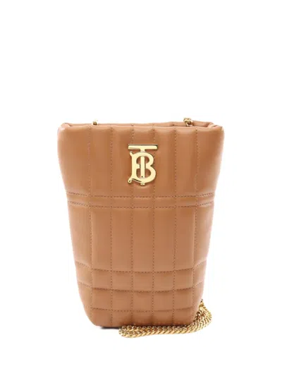 Pre-owned Burberry 2010s Tb Quilted Tote Bag In Brown