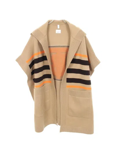 Pre-owned Burberry 2010s Tb-logo Hooded Cardigan In Neutrals