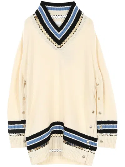 Pre-owned Burberry 2010s Wool Sweater In Neutrals
