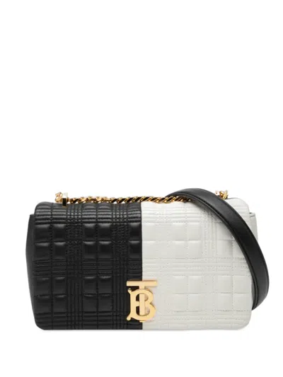 Pre-owned Burberry 2012-2025 Small Bicolor Quilted Lambskin Lola Crossbody Bag In Black