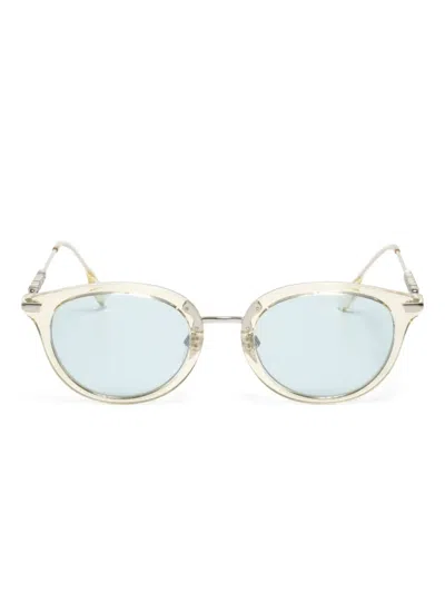 Pre-owned Burberry 2015-2025 Round-frame Sunglasses In White