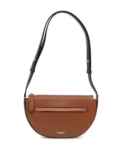 Pre-owned Burberry 2018-2023 Mini Leather Olympia Crossbody Bag In Brown