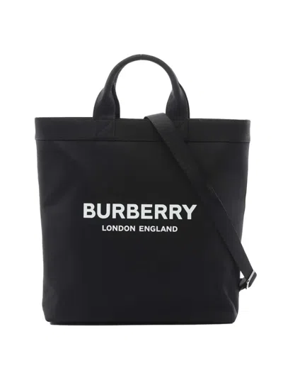 Pre-owned Burberry 2018-2024 Econyl Logo Artie Convertible Tote Satchel