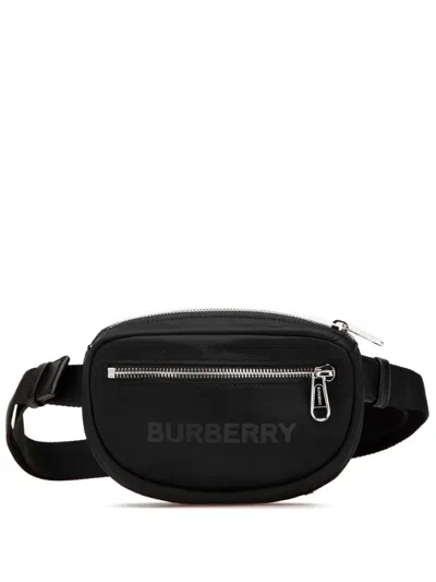 Pre-owned Burberry 2018-2025 Econyl Nylon Logo Cannon Bum Bag Belt Bag