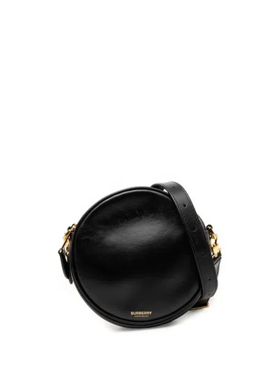 Pre-owned Burberry 2018-2023 Calfskin Louise Round Crossbody Bag In Black
