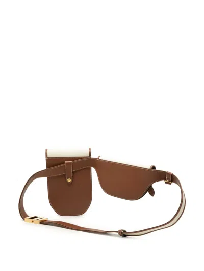 Pre-owned Burberry 2018-2023 Canvas Logo 3 In 1 Olympia Belt Bag In Brown
