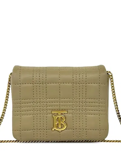 Pre-owned Burberry 2018-2023 Mini Quilted Lambskin Lola Crossbody Bag In Neutral