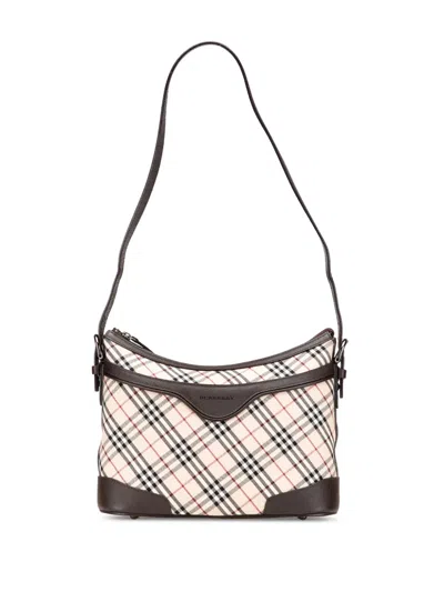 Pre-owned Burberry 2018-2023 Nova Check Canvas Shoulder Bag In Neutral