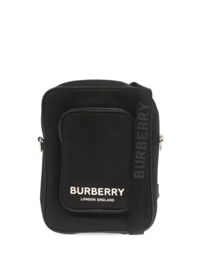 Pre-owned Burberry 2018-2023 Nylon Logo Kieran Crossbody Bag In Black