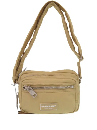 Pre-owned Burberry 2018-2023 Nylon Warner Camera Bag Crossbody Bag In Neutral
