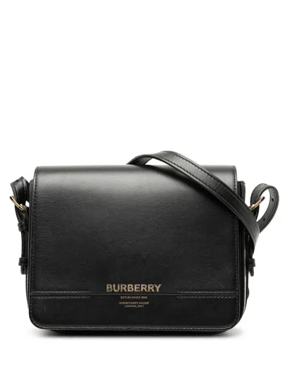 Pre-owned Burberry 2018-2023 Small Leather Grace Crossbody Bag In Black
