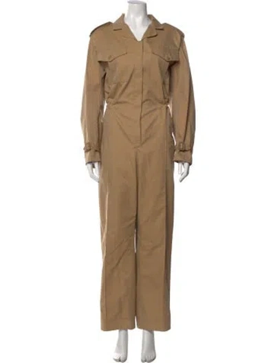 Pre-owned Burberry 2019 V-neck Jumpsuit In Neutrals