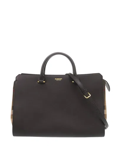 Pre-owned Burberry 2020-2026 Small Banwell Satchel In Black