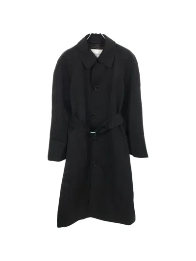 Pre-owned Burberry 2020s Belted Wool Coat In Black