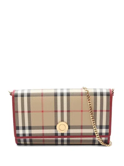 Pre-owned Burberry 2020s Chain-strap Cross Body Bag In Neutral
