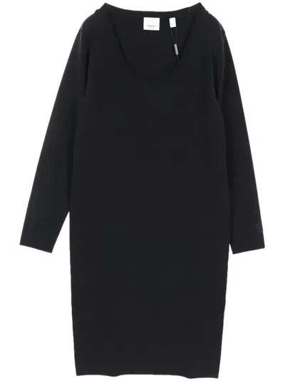 Pre-owned Burberry 2020s Knitted Dress In Black