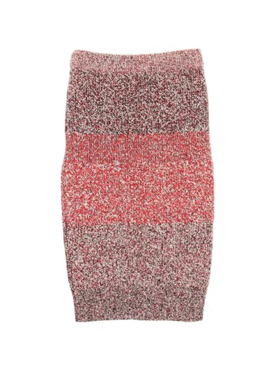 Pre-owned Burberry 2020s Knitted Midi Skirt In Red