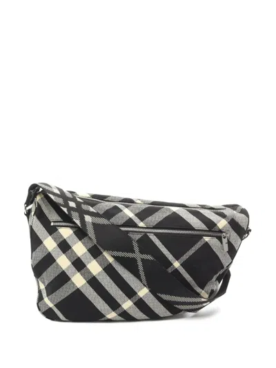 Pre-owned Burberry 2020s Shield Messenger Bag In Black