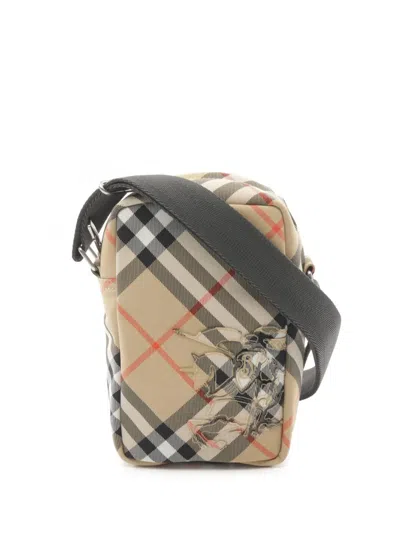 Pre-owned Burberry 2020s Vintage Check Shoulder Bag In Neutrals