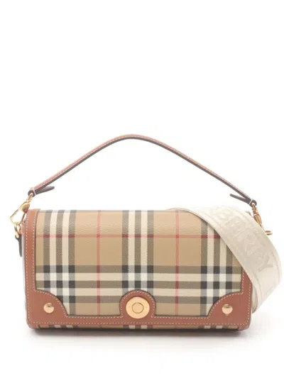 Pre-owned Burberry 2020s Vintage Check Two-way Bag In ニュートラル