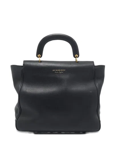 Pre-owned Burberry 2023 Leather Tote Bag In Black