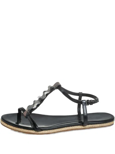 Pre-owned Burberry 2023 Westerdale Sandals In Black