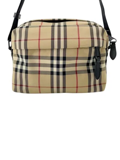 Pre-owned Burberry 2023-2026 House Check Nylon Paddy Crossbody Bag In Brown