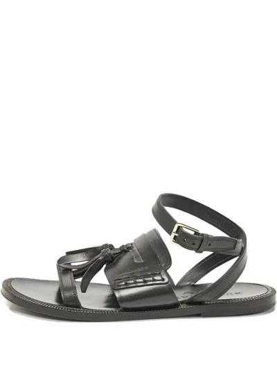 Pre-owned Burberry 2024 Bethany Sandals In Black