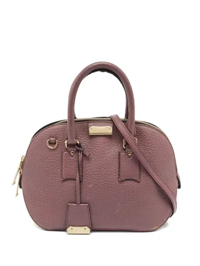 Pre-owned Burberry 2024 Heritage Tote Bag In Purple