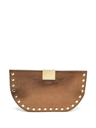 Pre-owned Burberry 2024 Olympia Clutch Bag In Brown