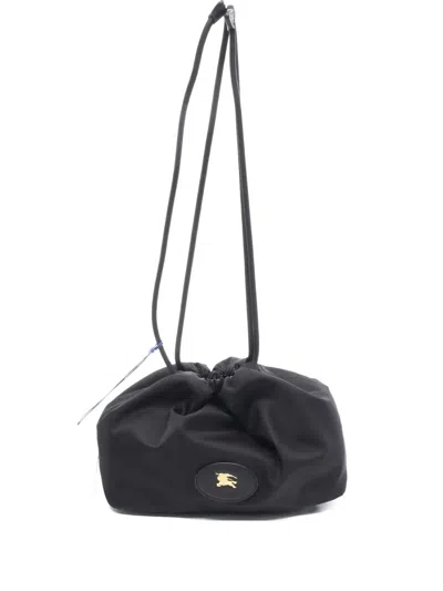 Pre-owned Burberry 20s Check-pattern Reversible Handbag In Black