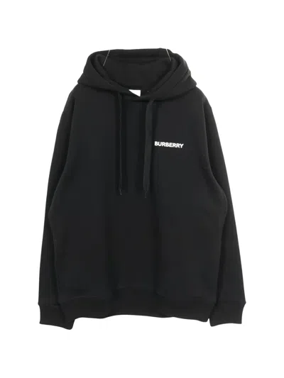 Pre-owned Burberry 20s Print Cotton Hoodie In Black