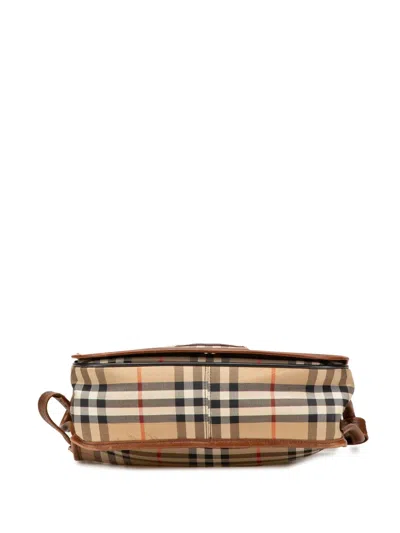 Pre-owned Burberry 20th Century Haymarket Check Canvas Shoulder Bag