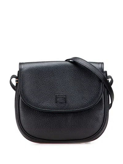 Pre-owned Burberry 20th Century Leather Crossbody Bag In Black