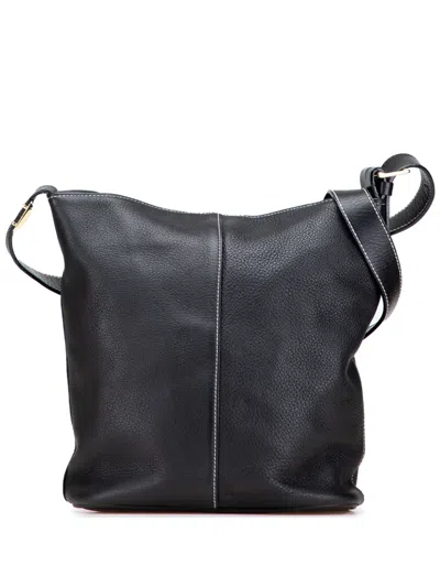Pre-owned Burberry 20th Century Leather Crossbody Bag In Black