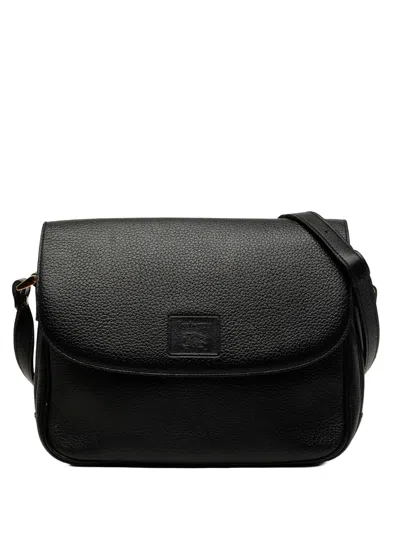 Pre-owned Burberry 20th Century Leather Crossbody Bag In Black