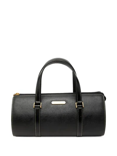 Pre-owned Burberry 20th Century Leather Handbag In Black