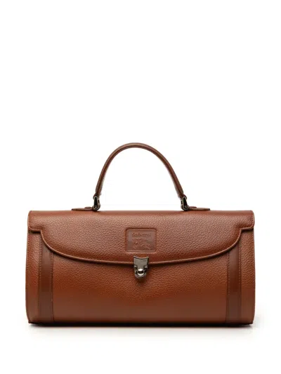 Pre-owned Burberry 20th Century Leather Handbag In Brown