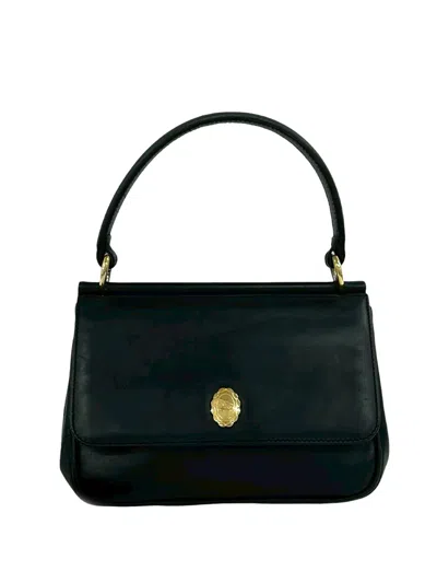 Pre-owned Burberry 20th Century Leather Satchel In Black