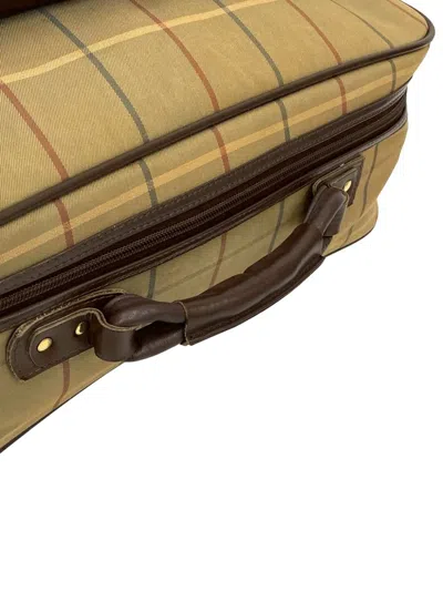 Pre-owned Burberry 20th Century Vintage Check Canvas Business Bag In Brown