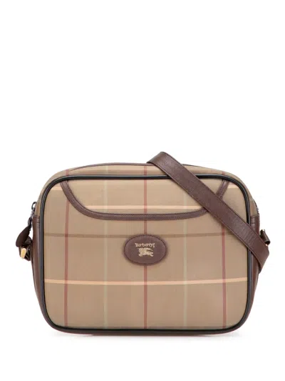 Pre-owned Burberry 20th Century Vintage Check Canvas Crossbody Bag In Brown