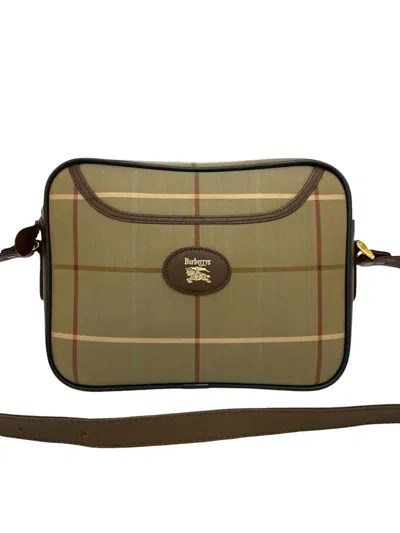 Pre-owned Burberry 20th Century Vintage Check Canvas Crossbody Bag In Brown