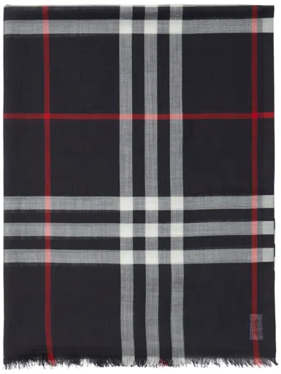 Burberry 220x70 Gnt Chk Scarve In Black