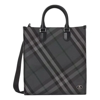 Burberry 25 Check Tote Shoulder Bag 'black'