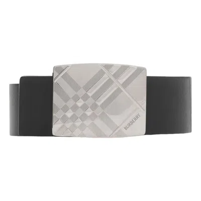 Burberry 26 Reversible Engraved Check Belt 'black'