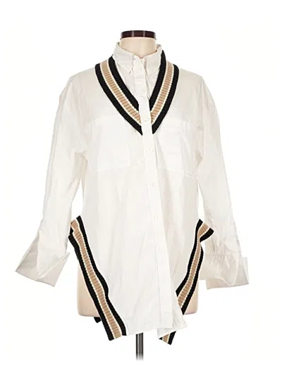 Pre-owned Burberry 3/4 Sleeve Blouse In Ivory